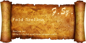 Feld Szelina névjegykártya